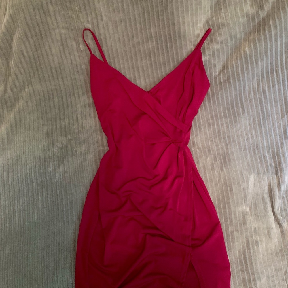 Asymmetrical Spaghetti Strap Dress - S